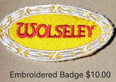 Wolseley Embroidered Badge 10.00